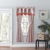 Ellis Curtain Plaza Classic Ticking Stripe Printed 3" Rod Pocket Double Layer Bradford Valance 58" x 15" Brick - 2 of 4