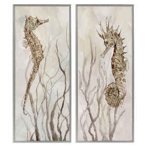 Stupell Industries Enchanted Sea Horse & Ocean Algae, 13" x 30" - 1 of 4