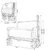 Kumasinova Convertible Folding Wagon Cart with Bench Seat &Storage,Heavy-Duty Utility Wagon with 180L Cargo Space for Beach,Camping,Garden,Sports - 3 of 4