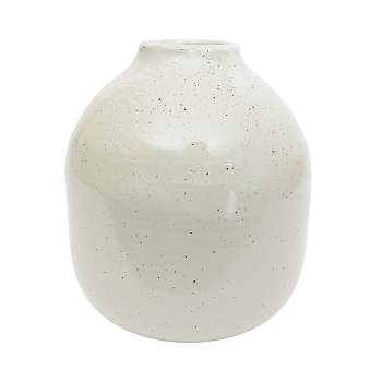 White Metal Vase - Foreside Home & Garden