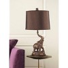 26.5" Novelty Metal Table Lamp with Elephant Base - Ore International: Bronze Linen Shade - 3 of 3