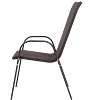 VYNXARIA 4 Piece Patio Chairs, Set of 2 Garden Chairs with Armrest High Backrest for Garden Patio Pool Beach Yard Space Saving ( Brown) - 4 of 4