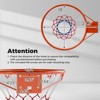 Costway 18" Basketball Rim with Double Springs & All Weather Net for Indoor & Outdoor Black/Orange - 3 of 4