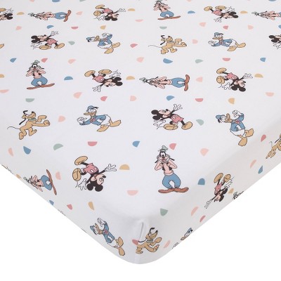 Image of Disney Baby Mickey Mouse and Friends Fitted Crib Sheet