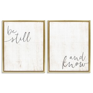 Stupell Industries Be Still & Know Spiritual Calligraphy, 31" x 25" - 1 of 4