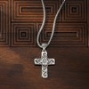Ross-Simons Sterling Silver Bali-Style Floral Cross Pendant Necklace Size 18 - 4 of 4