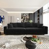102.4'' Plush Corduroy Convertible Sectional Sofas with 3 Movable Ottomans, Deep Seat and Convertible Lounge Chair - 4 of 4