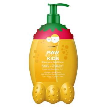 Raw Sugar Kids' 2-in-1 Banana + Strawberry Shampoo & Conditioner - 12 fl oz