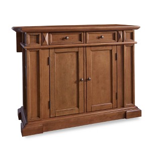 Kitchen Island Wood/Cottage Oak - Home Styles: Storage, Adjustable Shelves, Hardwood Frame - 1 of 4