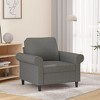 vidaXL Dark Gray Sofa Chair - Comfortable 1-Seater Lounge Chair with Thick Padding, Durable Polyester Fabric - 2 of 4