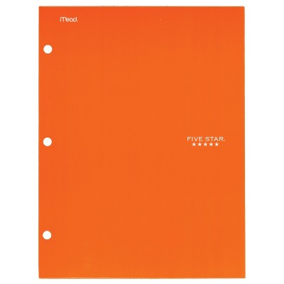 Five Star 4 Pocket Laminated Paper Folder Orange
