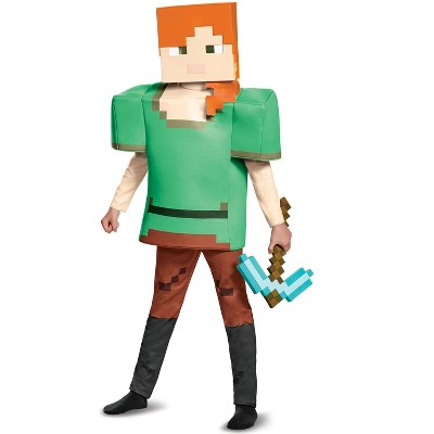 Creeper Classic Minecraft Costume, Green, Large (10-12)