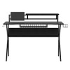 Ergonomic Gaming Desk with Metal Frame and K-Shaped Leg Support for Office or Bedroom - 3 of 4