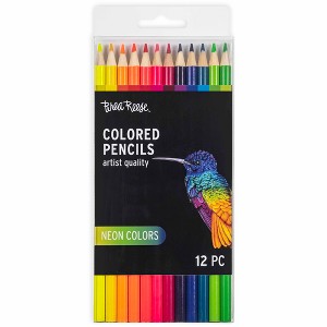 Brea Reese Neon Colored Pencils - 12pc, Bright Pigments, Bold Accents - 1 of 4
