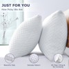 FONTOI Standard Pillow Set of 2 with Soft Knitted Cover, Breathable for All Sleep Positions, Perfect for Home, Hotel, White, 18.9"*5"*27.6" - 2 of 4