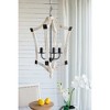 VYNXARIA 4 - Light Heavily Distressed White Farmhouse Ceiling Lights, Hanging Wood Chandelier with Adjustable Chain - 2 of 4