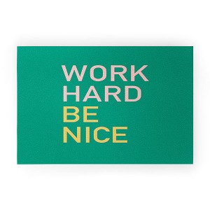 socoart work hard be nice I 30" x 20" Welcome Mat - Society6 - 1 of 3