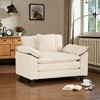 Mshliw Cloud Sofa Single Seat with Chenille Upholstery, Double-Layer Cushion, Single Sofa, Ergonomic Backrest Pillow for Living Rooms and Apartments - 2 of 4
