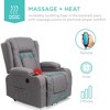Best Choice Products Electric Power Lift Linen Recliner Massage Chair Furniture w/ USB Port, Heat, Cupholders - 4 of 4