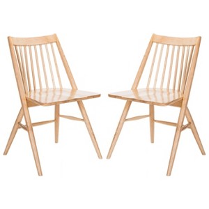 Set of 2 Wren Spindle Dining Chair Natural - Safavieh