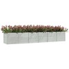 VidaXL Garden Raised Bed 189 inches x31.5 inches x30.3 inches  Galvanized Steel Silver - 3 of 4