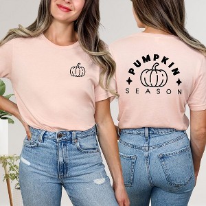 Simply Sage Market Women's Pumpkin Season Pumpkin Front and Back Short Sleeve Graphic Tee - 1 of 4