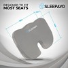Refurbished Sleepavo Gray Memory Foam Seat Cushion for Office Chair - Pillow for Sciatica, Coccyx, Back, Tailbone, Lower Back Pain Chair Pad (Gray) - 2 of 4