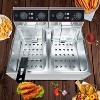 Acekool 6L Commercial Deep Fryer, Countertop Electric Fryer with Basket & Lid, Adjustable Temp Control, Stainless Steel for Restaurant & Home - 2 of 4