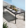 Aluminum Outdoor Metal Table for 6-8 Person,74" x 36" Rectangle Patio Dining Tables - 2 of 4