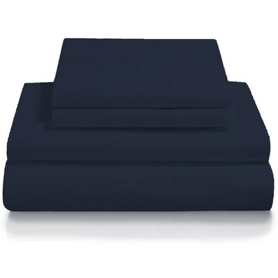 Lincove 400 Thread Count Cotton Sateen 4 Piece Sheet Set – Luxuriously Soft, 15" Deep Pockets, Includes 1 Fitted Sheet, 1 Flat Sheet, 2 Pillowcases