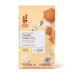 Naturally Flavored Vanilla Toffee with Other Natural FlavorsLight Roast Coffee - 12oz - Good & Gather™ - 1 of 4