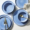 LunaLulinlk (2 pack) Blue Stoneware Stackable Dinner Plate - 3 of 4