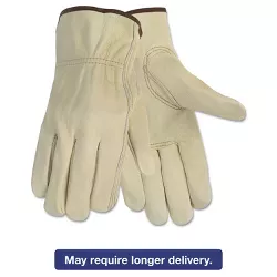 Memphis Economy Leather Driver Gloves Medium Beige Pair 3215M