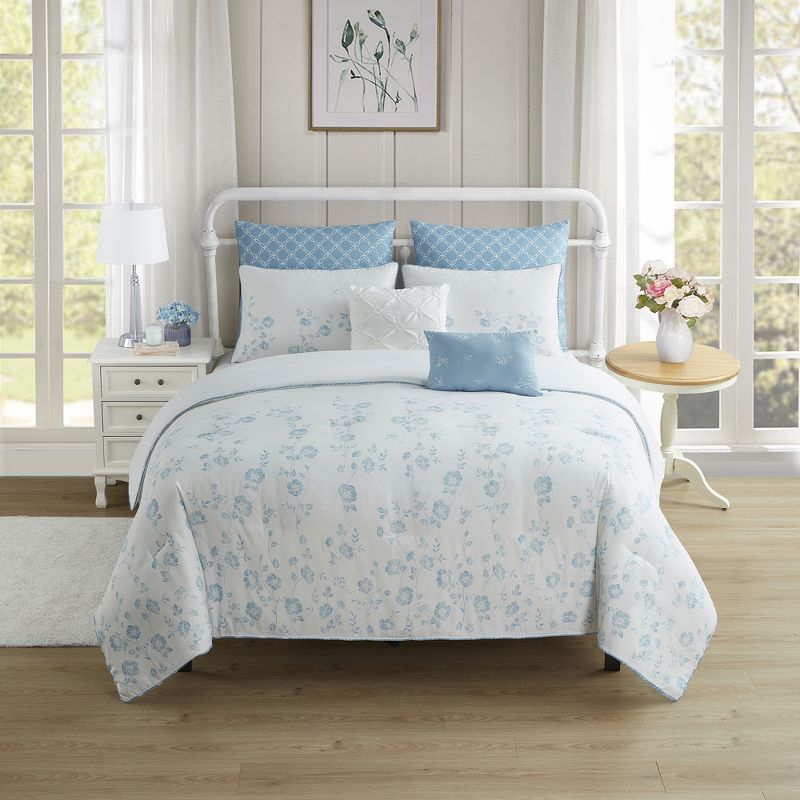 Sweet Home Collection Comforter Set Ultra Soft Fashion Printed Bedding Sets with Shams, Throw Pillows, and Pillowcases, 2 of 7