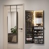 Vlsrka Wall/Door Mounted LED Jewelry Storage Mirror Cabinet - 2 of 4