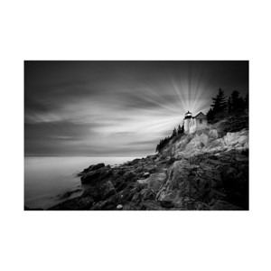 Trademark Fine Art -Moises Levy 'Bass Harbor Lighthouse' Canvas Art - 1 of 4