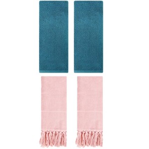 REGALWOVEN 4 Pcs Cotton Bathroom Hand Towels - 1 of 4