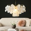 ALOADECOR 4-Light 22" Glam Coastal Capiz Tierd Chandelier With Seashell Accents - 3 of 4