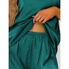 Allegra K Women's Satin Solid Lace Trim Cami Tops with Shorts Lounge Sleepwear Pajama Set - 4 of 4
