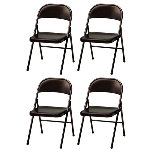 Meco Sudden Comfort All Steel Folding Chair Set With Steel Frame And ...