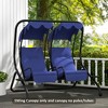Outsunny 2-Seater Swing Canopy Replacement, Outdoor Swing Seat Top Cover - 3 of 4