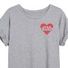 Women's - Star Wars - Valentine Heart Logo Oversized Graphic T-Shirt - 2 of 4