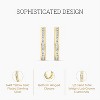 Gilded Lab-Grown Diamond Channel Set Hoop Earrings for Women in 925 Sterling Silver and 14KT Yellow Gold-Plated | 1/4, 1/2, 1 Carat Total Weight - 2 of 4
