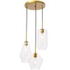 Elegant Lighting Gene 3 light Brass and Clear glass pendant - 4 of 4