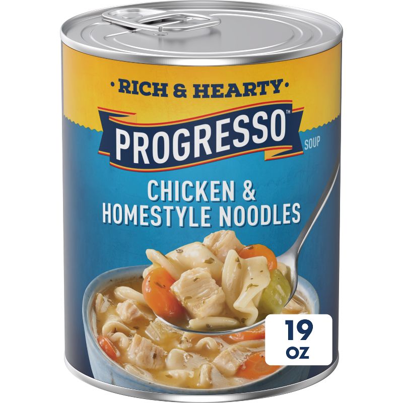 Progresso Rich &#38; Hearty Chicken &#38; Homestyle Noodle Soup - 19oz, 1 of 13