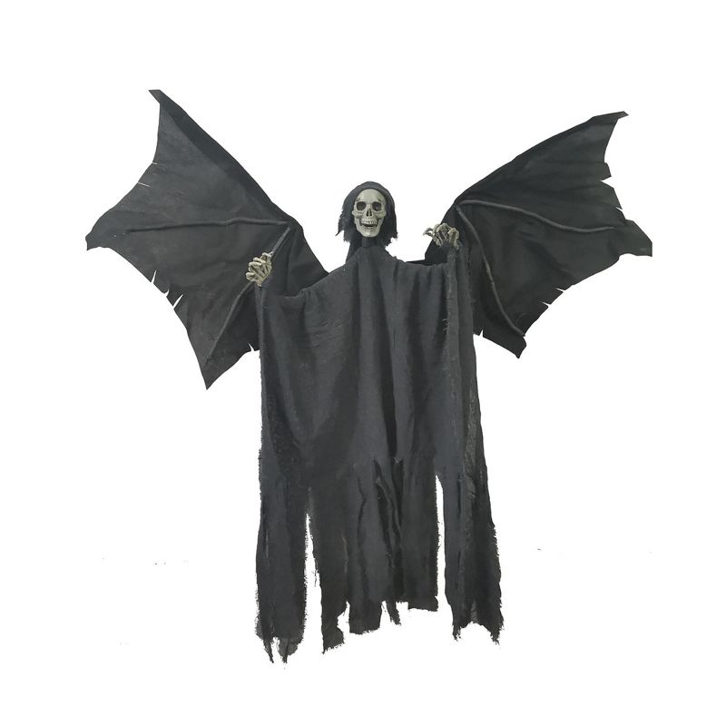 Sunstar 35 Inch Hanging Skeleton Reaper Halloween Decoration, 1 of 2