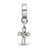 Black Bow Jewelry Sterling Silver Dangling Cross Dangle Bead Charm - 3 of 4