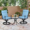 Aoodor Outdoor High Back Dining Chair Cushion Set, Water Proof & Stain Resistant, Polyester Fabric Cover with Ties and Zipper, Set of 2 - 2 of 4