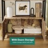 Arched Bookshelf, 4-Tier Arched Bookcase with Doors Storage, 71.5" Tall Industrial Book Shelf - 4 of 4