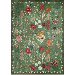 Fulvari Colorful Color Floral Door Mat Indoor Entrance Non-Slip Soft Oriental Vintage Carpet Kitchen Entryway Bedroom Corridors Indoor - 1 of 4